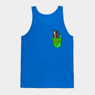 Art in my Pocket - Art Supplies in Shirt Pocket Design Tank Top